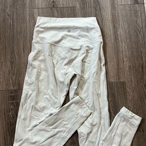 Lululemon White High-Waisted Leggings
